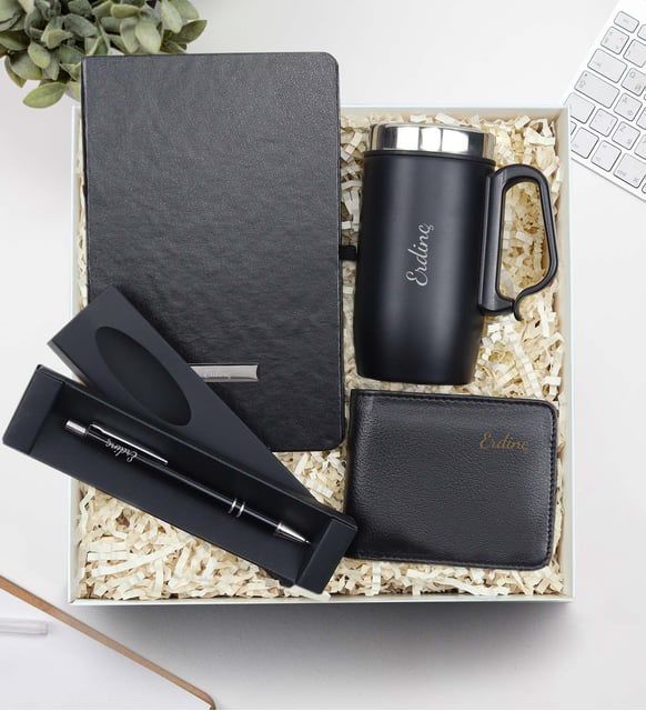 ByGufi İsme Özel Termos-Defter-Kalem-Cüzdan Hediye Seti