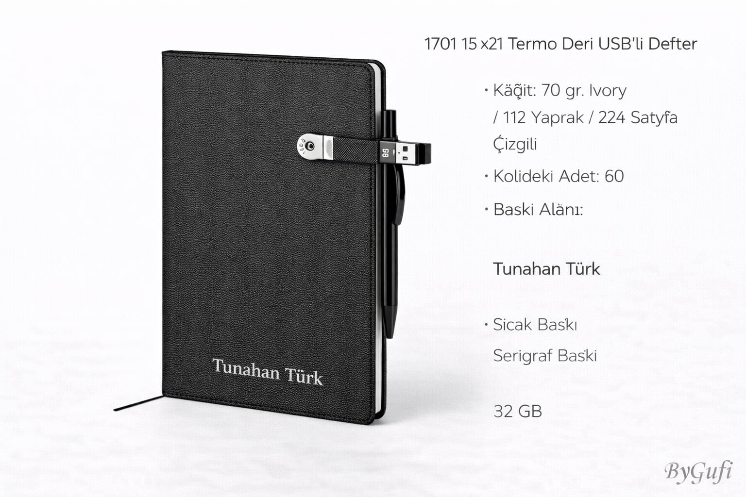 ByGufi Kişiye Özel Hediye USB’li Defter