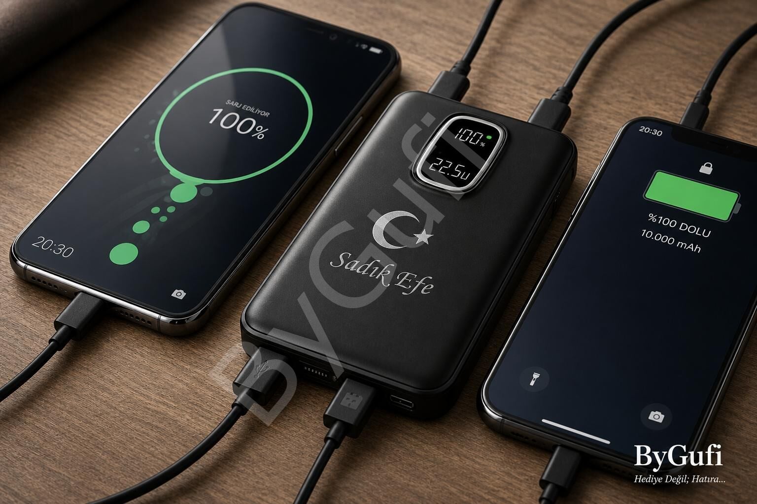 ByGufi Kişiye Özel Hediye 10.000 mAh Powerbank