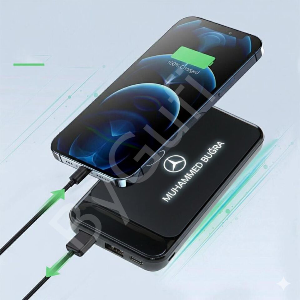 ByGufi Kişiye Özel Hediye 10.000 mAh Powerbank
