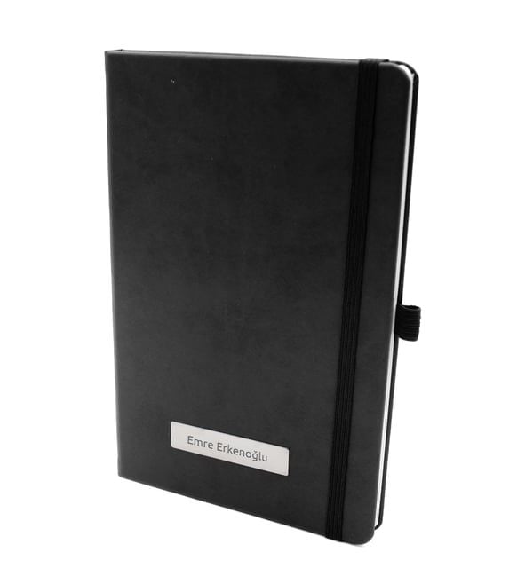 Kişiye Özel Siyah Defter & Tükenmez Kalem Hediye Seti