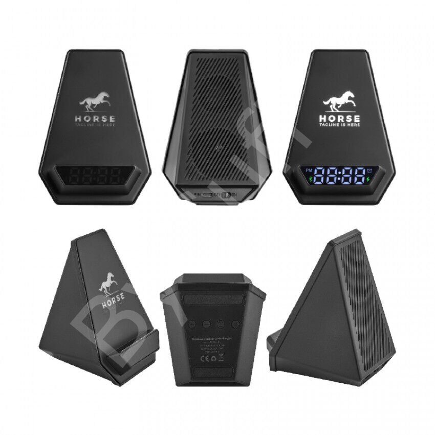 ByGufi İsme Özel Hediye Wireless Şarj Hoparlör Dijital Saat