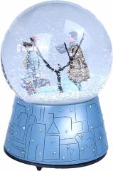 ByGufi Kış Masalı Kar Küresi ve Müzik Kutusu – Büyük Boy, Işıklı & Dönen Figürlü – Hediyelik Dekoratif Müzik Kutusu