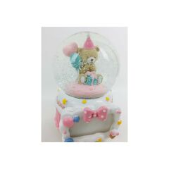 ⭐ BYGUFI – KİŞİYE ÖZEL FOTO ÇERÇEVELİ AYICIK KAR KÜRESİ VE MÜZİK KUTUSU (BÜYÜK BOY 3 – KALP ÇERÇEVE)