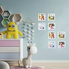 ByGufi Kişiye Özel Hediyelik Mini Sök Tak Kare Çerçeveler – 15’li Paket | Yapışkanlı, Kolay Kullanım