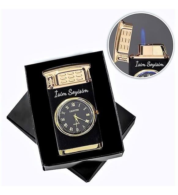 ByGufi İsme Özel Saatli Çakmak