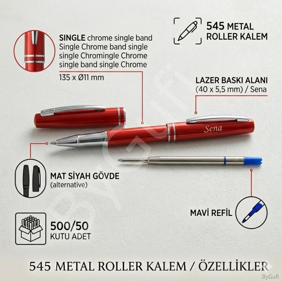 ByGufi Kişiye Özel Hediye Roller Kalem 545