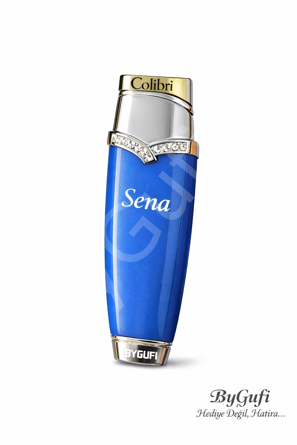 ByGufi Colibri Taş Detaylı Kişiye Özel Gazlı Çakmak | Laci