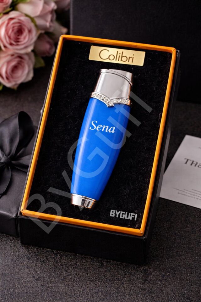 ByGufi Colibri Taş Detaylı Kişiye Özel Gazlı Çakmak | Laci