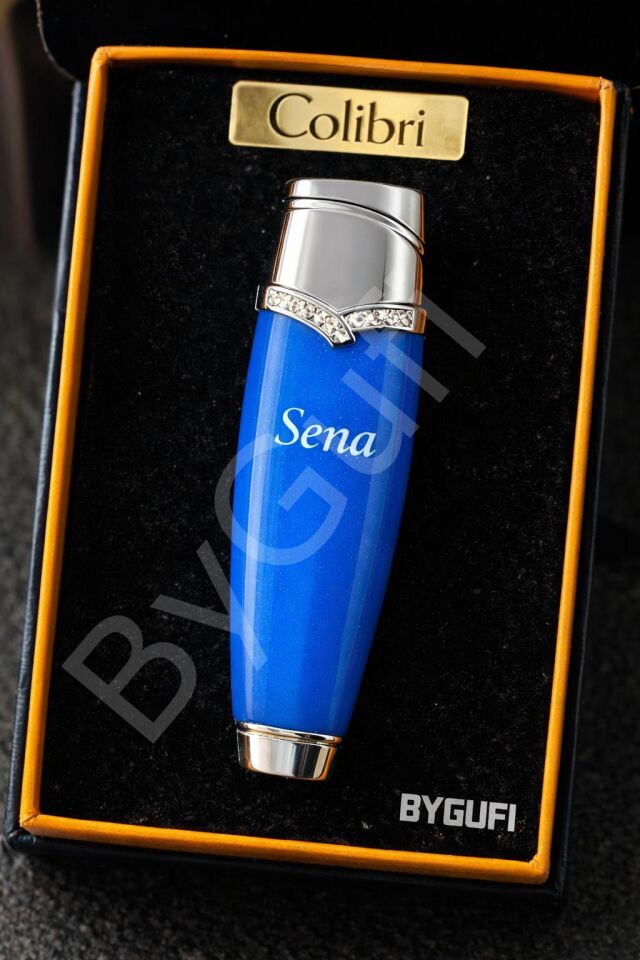 ByGufi Colibri Taş Detaylı Kişiye Özel Gazlı Çakmak | Laci