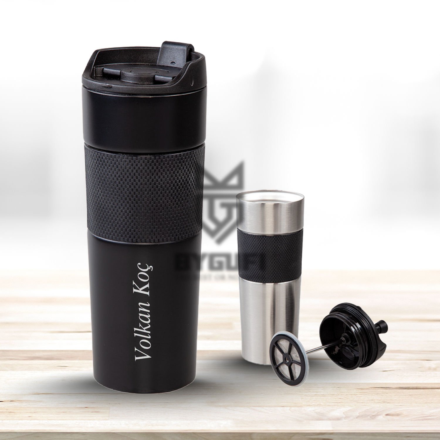FRENCH PRESS ÇELİK TERMOS / 450 ML