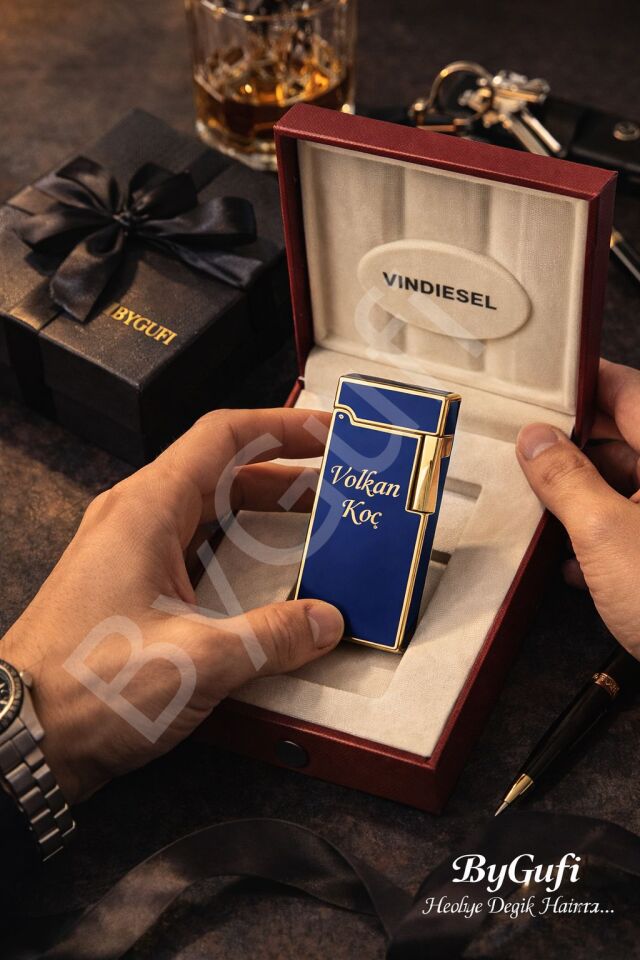 ByGufi İsme Özel Vin Diesel Metal Çakmak | Kişiye Özel Gazlı Çakmak