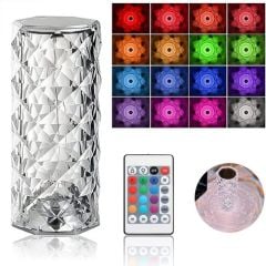 ByGufi Kişiye Özel Led Işıklı Dokunmatik Kristal Masa Lambası – 16 Renk ve 4 Mod