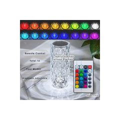 ByGufi Kişiye Özel Led Işıklı Dokunmatik Kristal Masa Lambası – 16 Renk ve 4 Mod