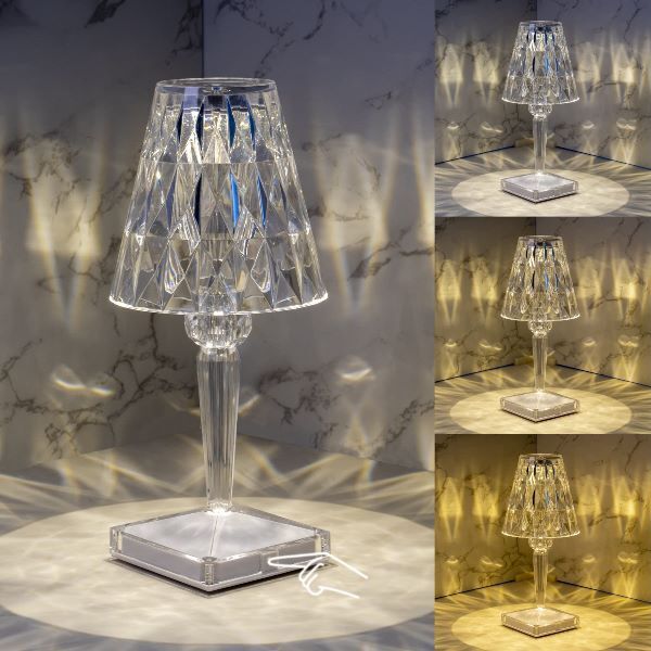 Led Işıklı Dokunmatik Kristal Lamba - 1