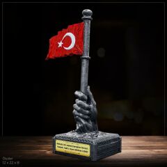 Kişiye Özel Dekoratif Bayrağımız 12x22x8 cm | ByGufi Özel Tasarım