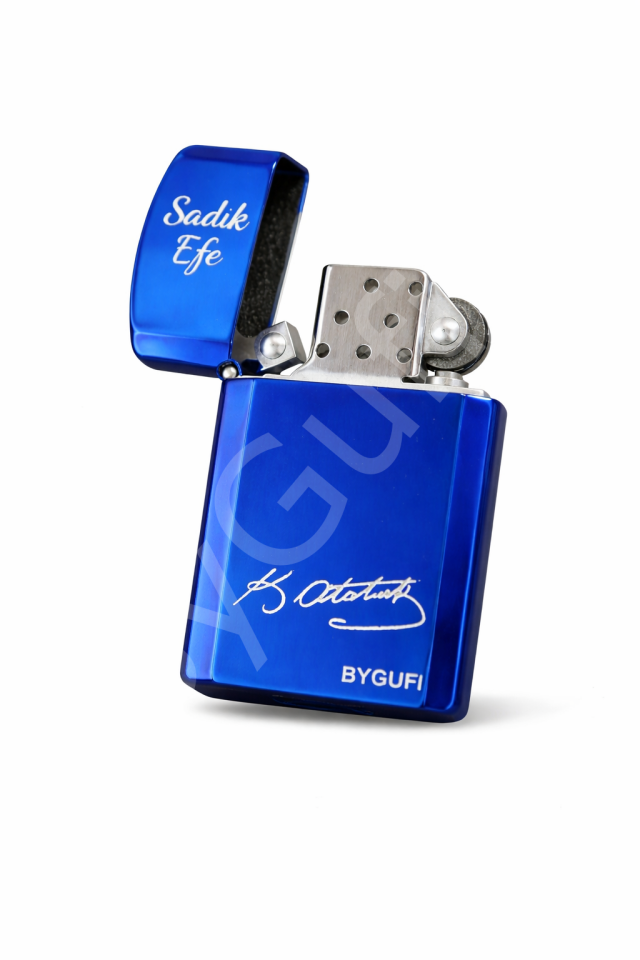 ByGufi Lotus / Ata İmzalı Benzinli Kişiye Özel Hediye Çakmak