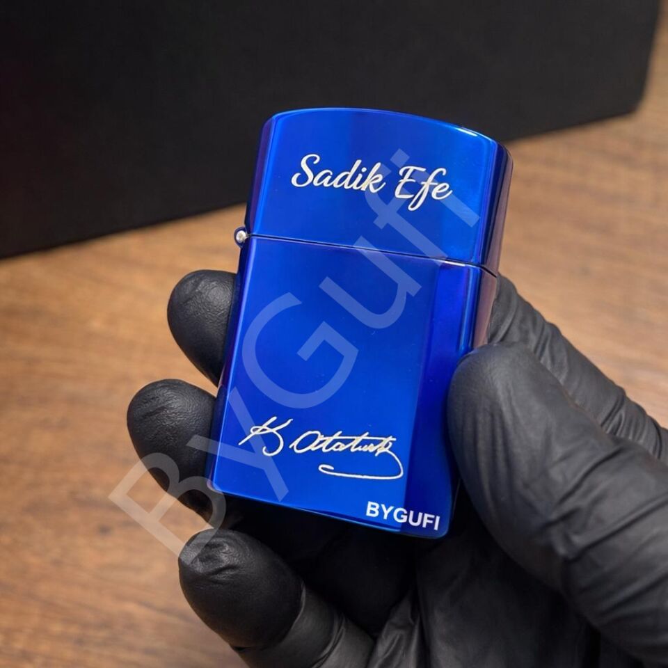 ByGufi Lotus / Ata İmzalı Benzinli Kişiye Özel Hediye Çakmak