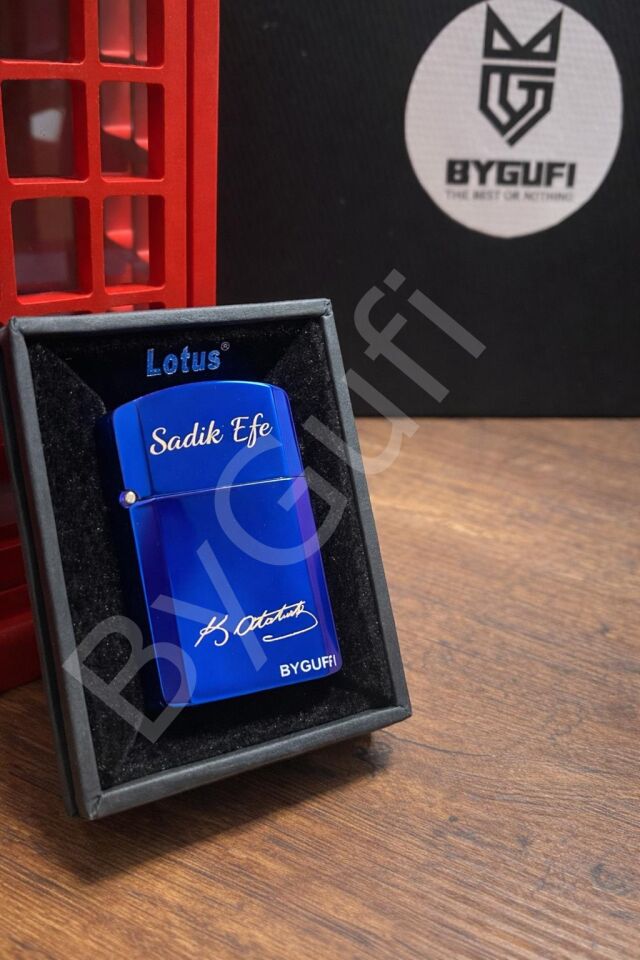 ByGufi Lotus / Ata İmzalı Benzinli Kişiye Özel Hediye Çakmak