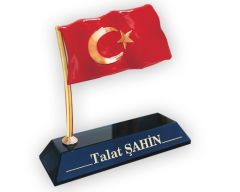 ByGufi Kişiye Özel Hediye Metal Türk Bayrağı