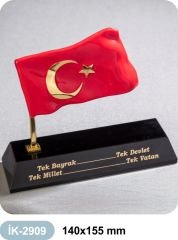 ByGufi Kişiye Özel Hediye Metal Türk Bayrağı