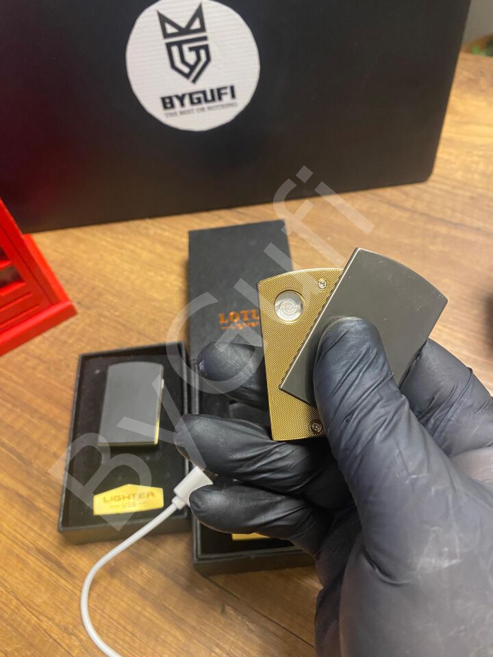 ByGufi Lotus USB Şarjlı Elektrikli Çakmak | Kişiye Özel Metal Hediye Çakmak