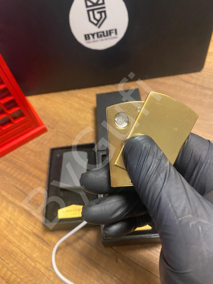 ByGufi Lotus USB Şarjlı Elektrikli Çakmak | Kişiye Özel Metal Hediye Çakmak