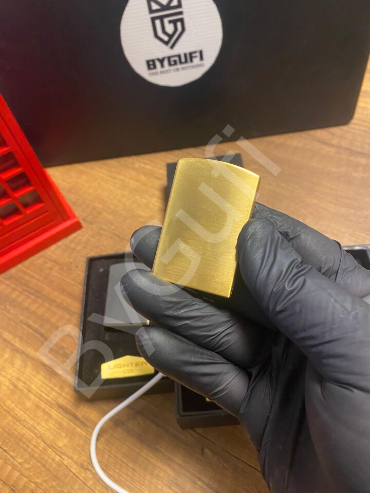 ByGufi Lotus USB Şarjlı Elektrikli Çakmak | Kişiye Özel Metal Hediye Çakmak