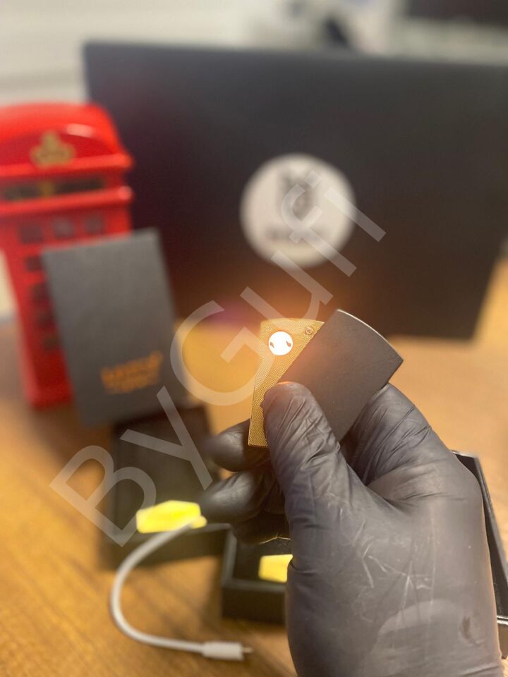 ByGufi Lotus USB Şarjlı Elektrikli Çakmak | Kişiye Özel Metal Hediye Çakmak