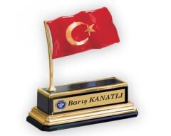 KİŞİYE ÖZEL METAL TÜRK BAYRAĞI - 2