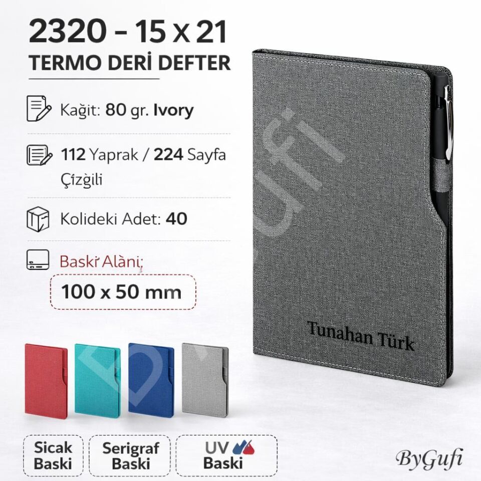 ByGufi İsme Özel Hediye Deri Defter