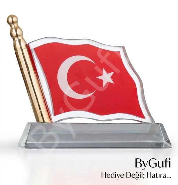 ByGufi Kişiye Özel Hediye Kristal Türk Bayrağı 2