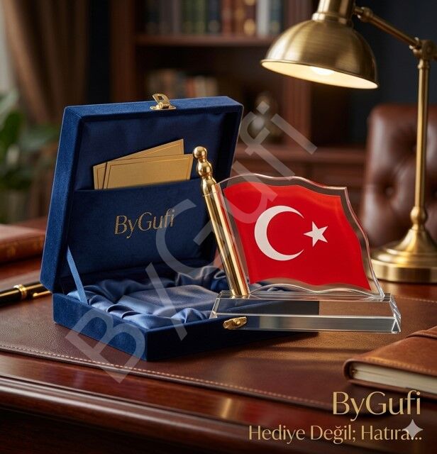 ByGufi Kişiye Özel Hediye Kristal Türk Bayrağı 2