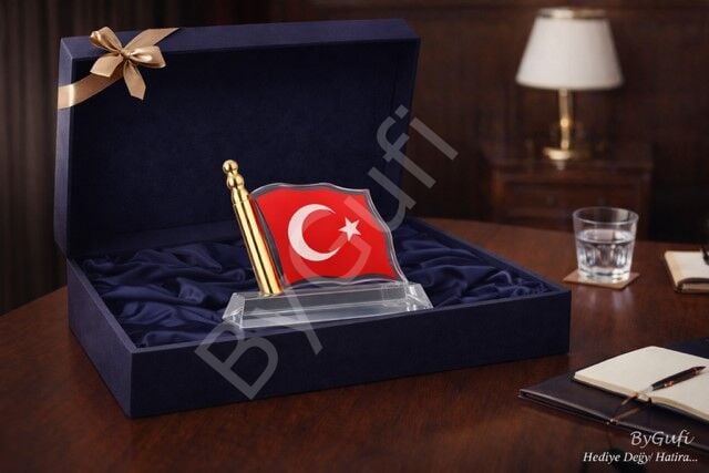 ByGufi Kişiye Özel Hediye Kristal Türk Bayrağı 2
