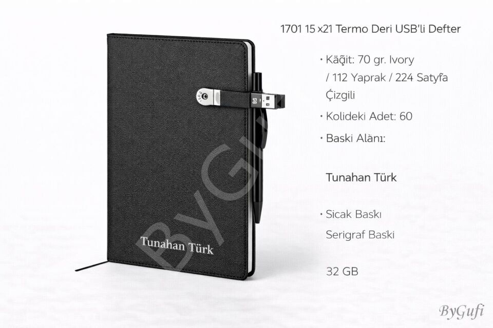 ByGufi Kişiye Özel Hediye USB’li Defter