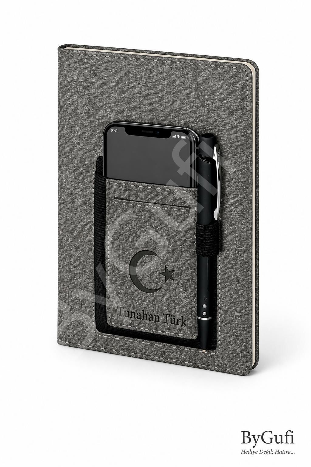 ByGufi Kişiye Özel Hediye Deri Defter
