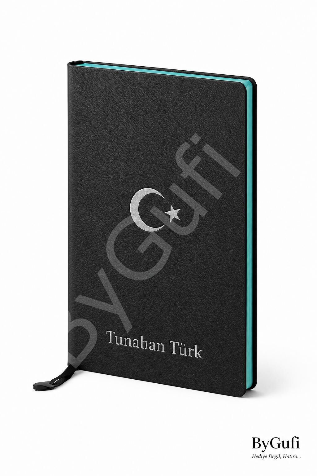 ByGufi Kişiye Özel Hediye Yumuşak Kapaklı Deri Defter