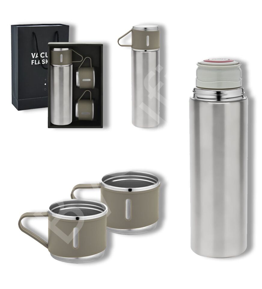 ByGufi İsme Özel Hediyelik 3 Bardaklı Termos Set