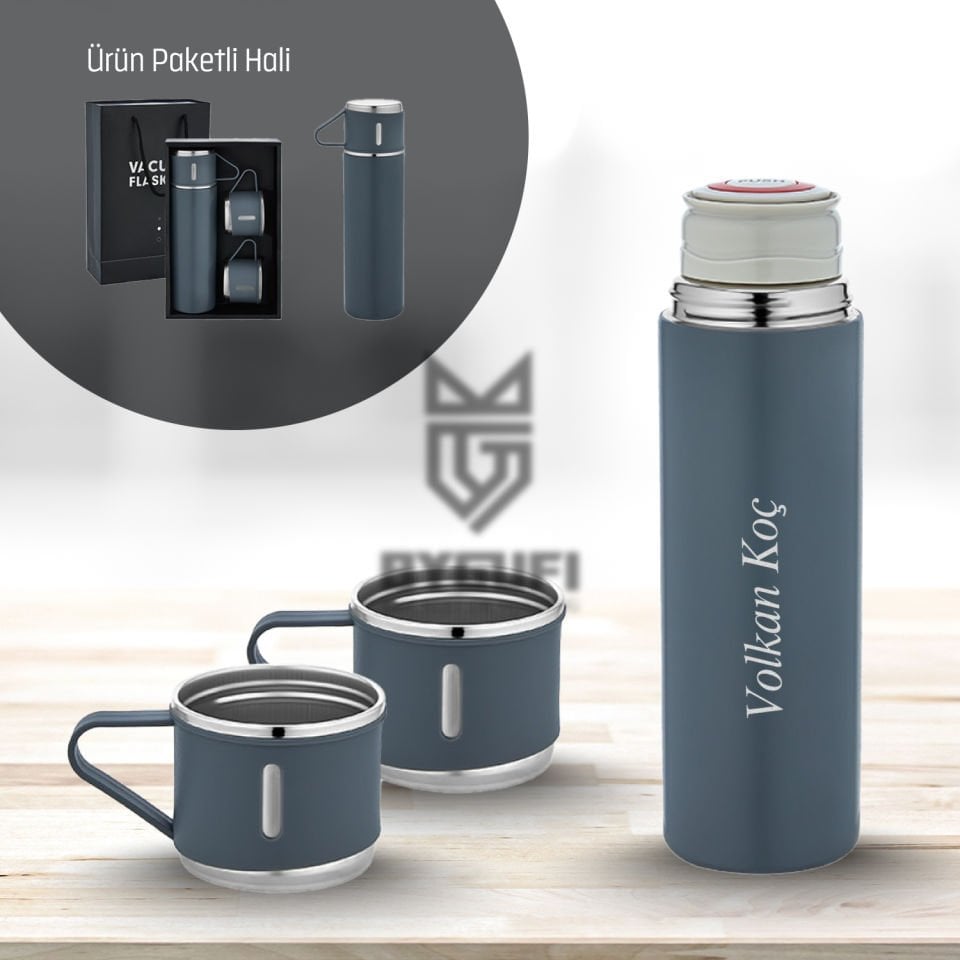 KİŞİYE ÖZEL 5337 ÇELİK 3'LÜ TERMOS SET / 500 ML