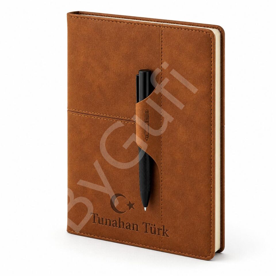 ByGufi İsme Özel Hediye Deri Defter