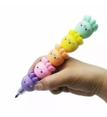 ByGufi Sevimli Ahtapot Fosforlu Kalem (6’lı Set) – Renkli ve Eğlenceli Tasarım, Not ve Çalışma için Uygun, Öğrenci ve Ofis Kalemi