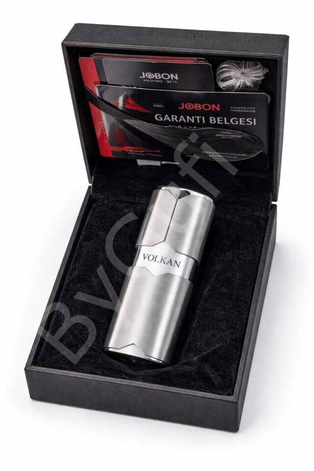 ByGufi Kişiye Özel Jobon Çakmak | Pürmüzlü Metal Gümüş Jet Alevli Çakmak