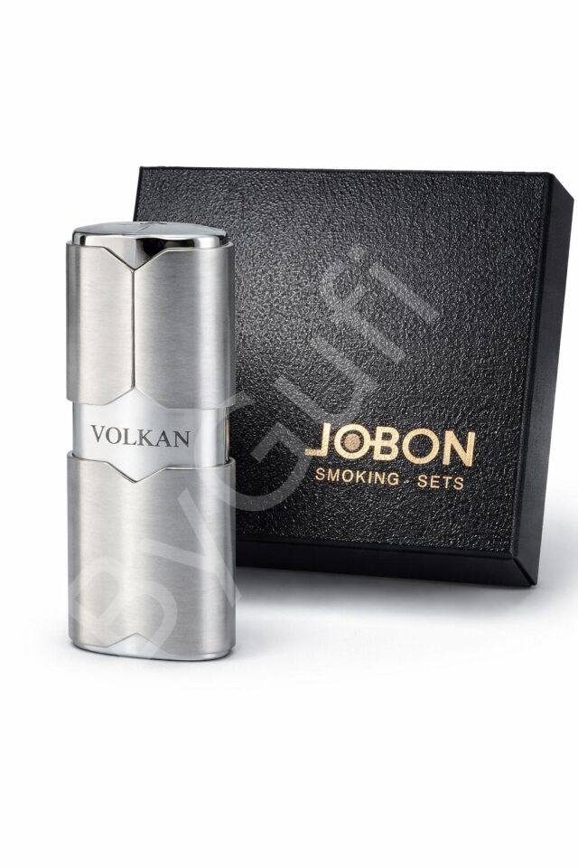 ByGufi Kişiye Özel Jobon Çakmak | Pürmüzlü Metal Gümüş Jet Alevli Çakmak