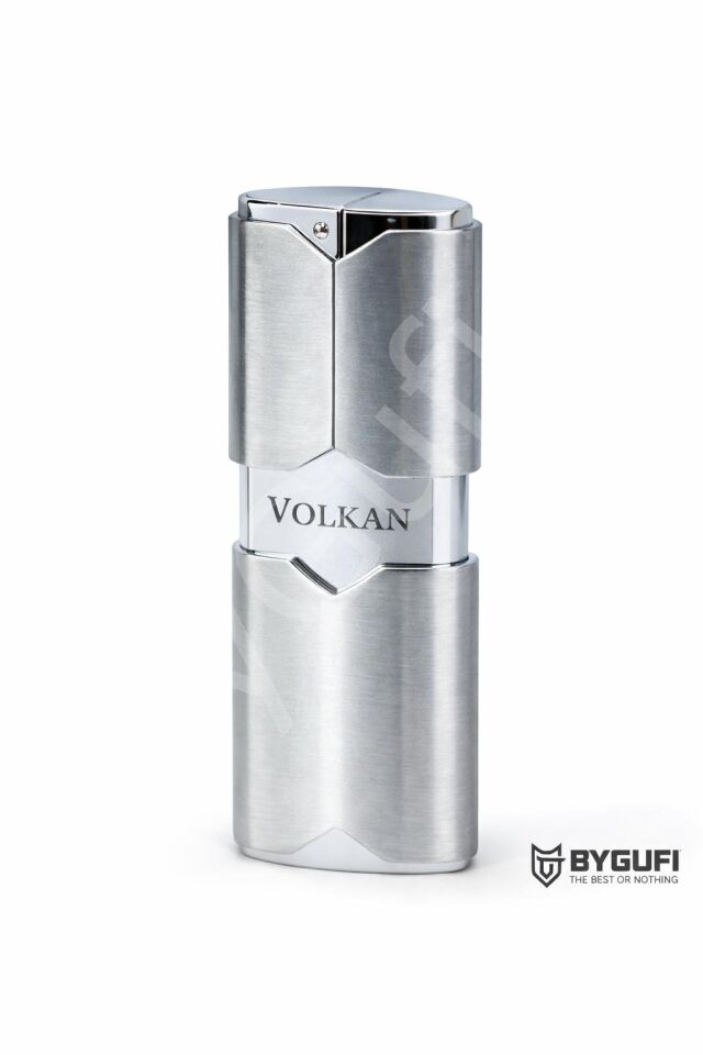 ByGufi Kişiye Özel Jobon Çakmak | Pürmüzlü Metal Gümüş Jet Alevli Çakmak