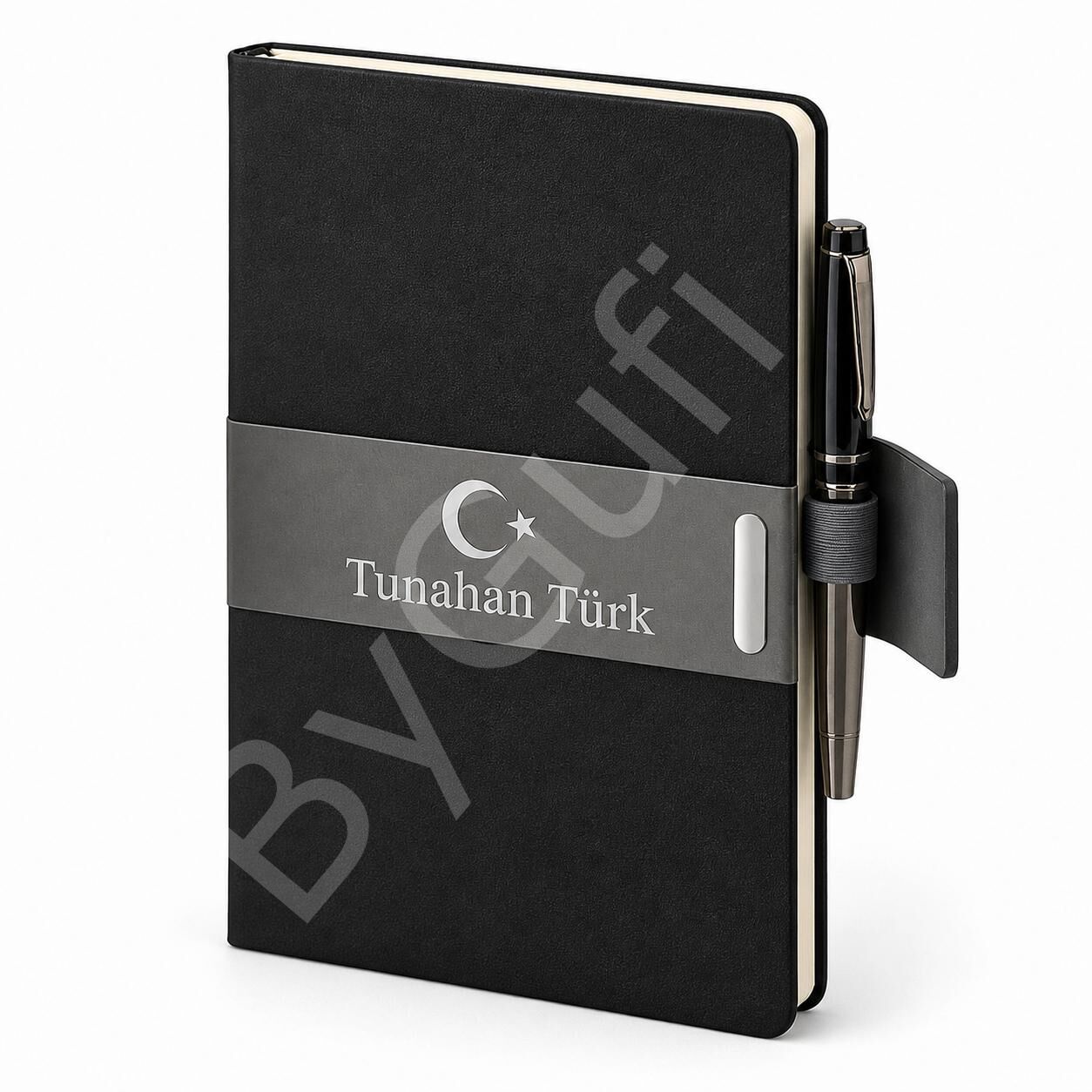 ByGufi İsme Özel Hediye Termo Deri Defter