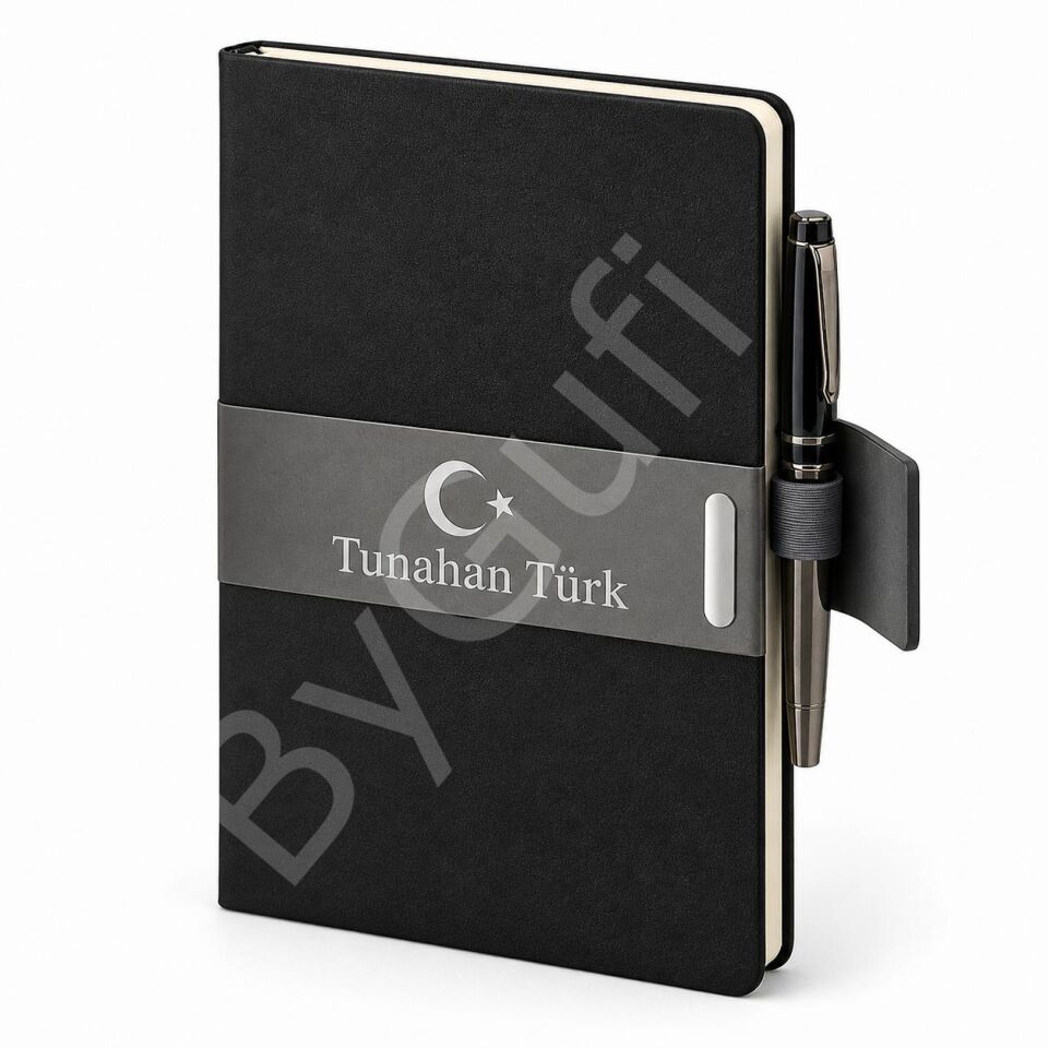 ByGufi İsme Özel Hediye Termo Deri Defter