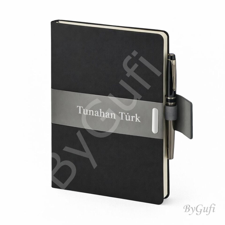 ByGufi İsme Özel Hediye Termo Deri Defter