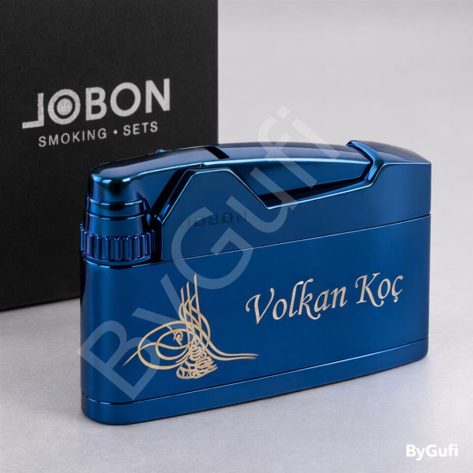 ByGufi Kişiye Özel Jobon Çakmak Osmanlı Tuğralı | İsim Yazılı Metal Çakmak