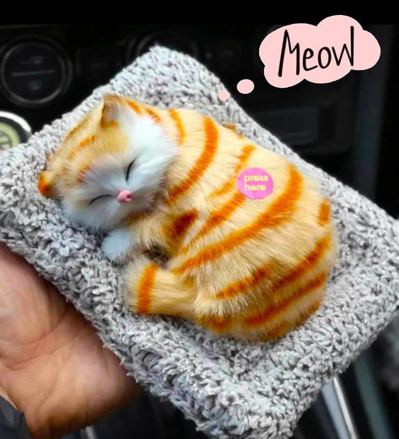 ByGufi Hediye Uyuyan Sesli Peluş Kedi