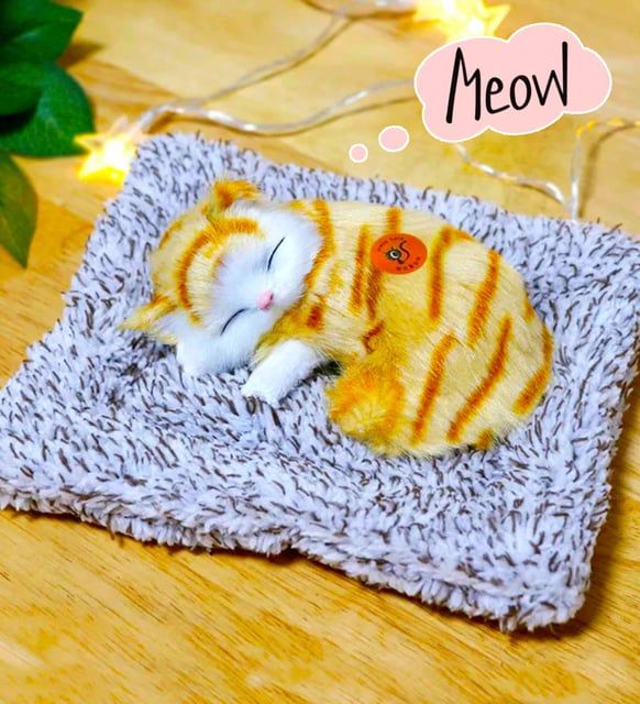 ByGufi Hediye Uyuyan Sesli Peluş Kedi